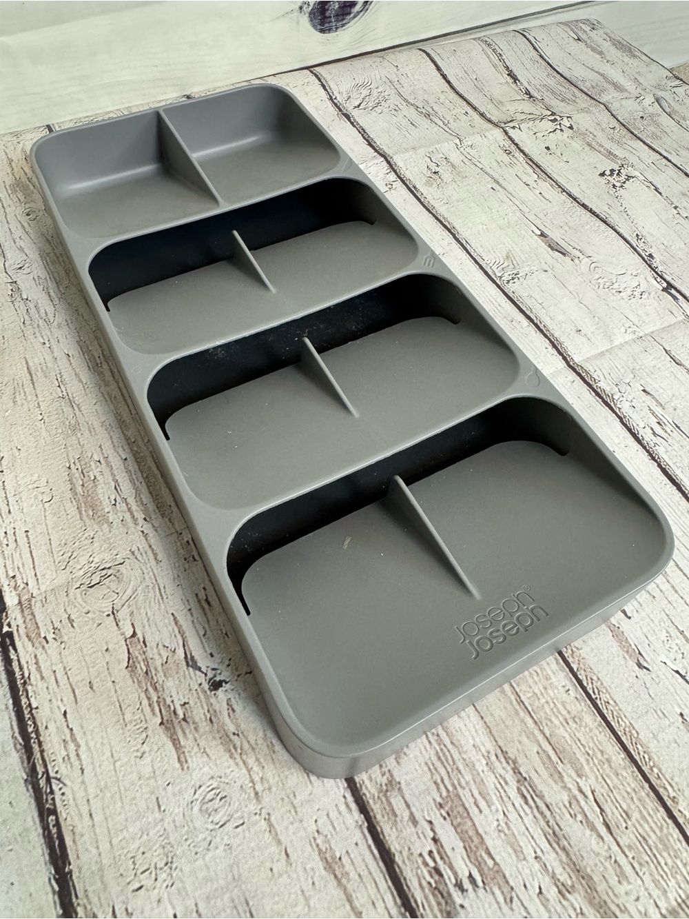 Joseph Joseph Grey Cutlery Tray Organizer - 6-Compartment Drawer Insert